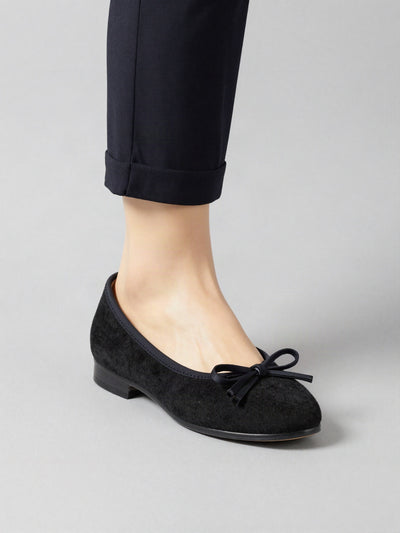Mila ballerina med sløjfe – Sort