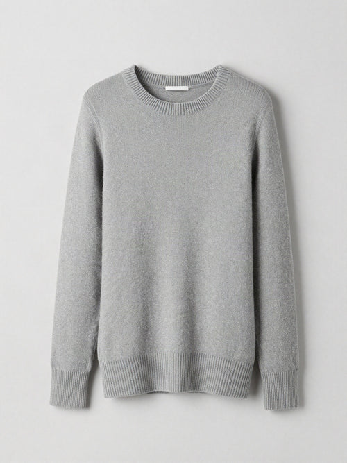 Vera strikbluse med rund hals